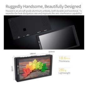 FEELWORLD F570 5.7 inch Máy ảnh DSLR nhỏ Màn hình lĩnh vực Full HD 1920x1080 4K Vỏ nhôm HDMI