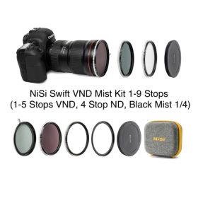 Filter NiSi Swift VND Mist Kit 1-9 Stops (1-5 Stops VND, 4 Stop ND, Black Mist 1/4)