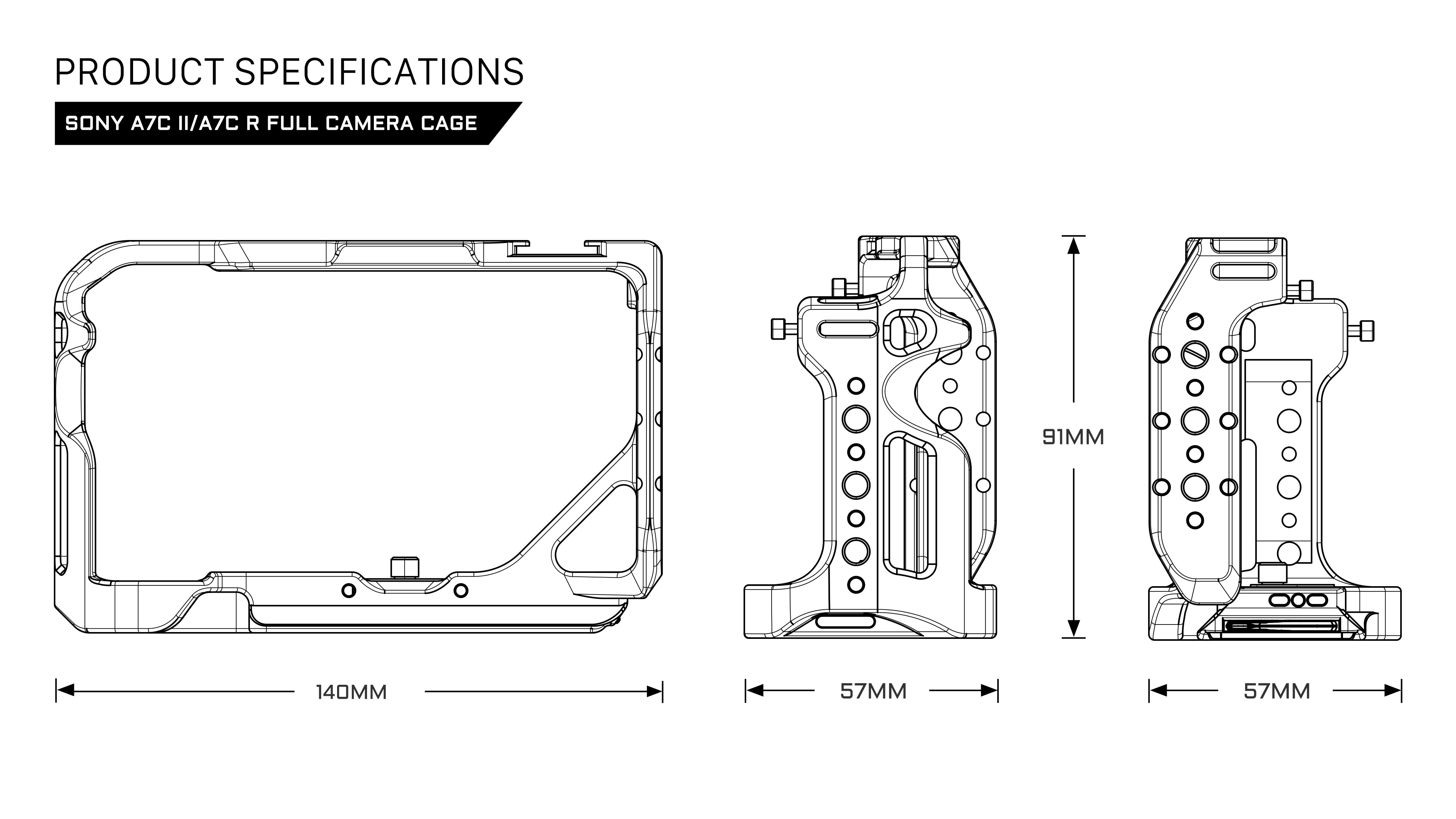 Nửa khung máy ảnh cho Sony a7C II / a7C R