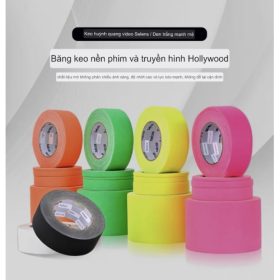 (Loại dày) Băng keo màu Selens Gaffers tape 4 màu. Băng vải, băng huỳnh quang UV (24mm x 23 Mét)