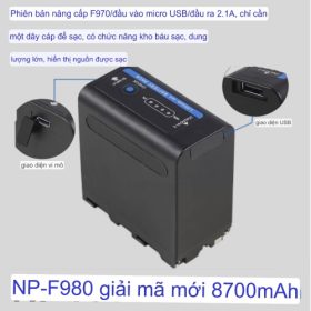 Pin NPF 970/F980 10000Wh cho đèn Led, máy ảnh