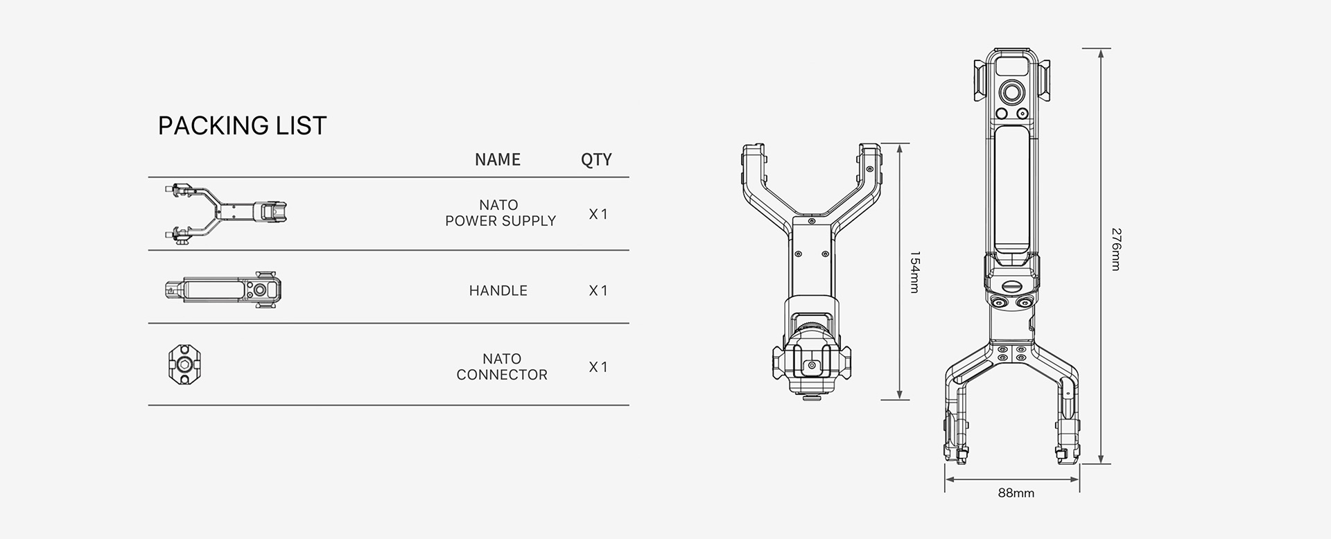 Tay cầm điều khiển vận hành phía sau cho DJI RS2